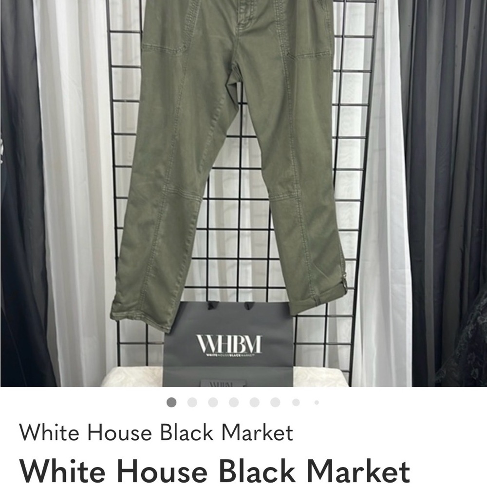NWT White House Black Market  Cargo Pants in WASH-TONE Olive